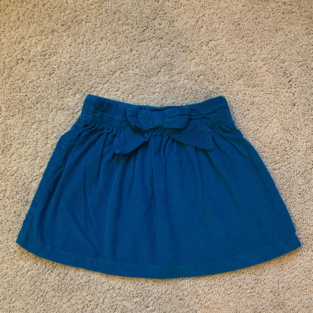 Hanna Andersson blue/green corduroy skirt 100